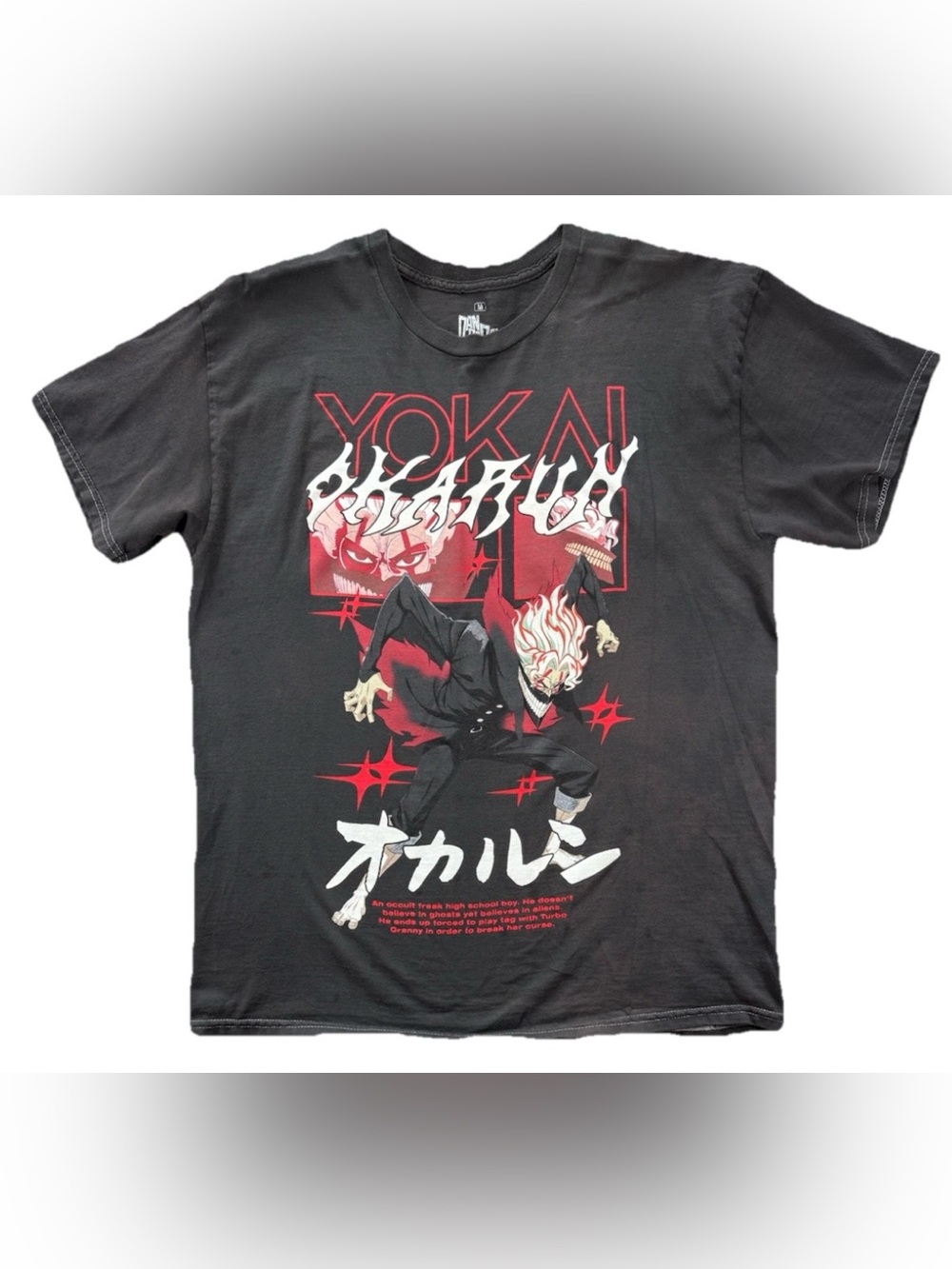 Dandadan Okarun Yokai T Shirt Men's Medium Gray Anime Box Lunch Momo
